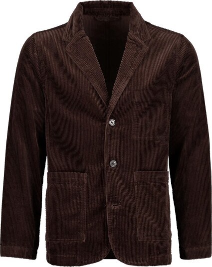 Lindbergh Seersucker Corduroy Casual Blazer   DK BROWN   XXL