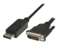 MicroConnect - DisplayPort-kabel - dobbelkobling - DisplayPort (hann) til DVI-D (hann) - 1 m