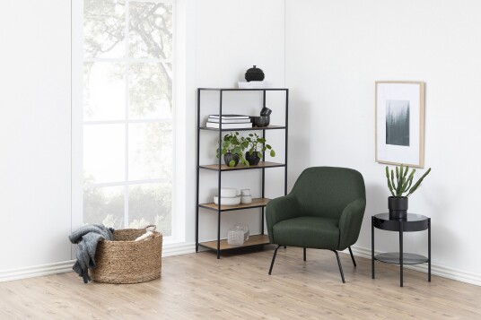Hasslevik Bokhylle 77x150 cm Svart/Brun