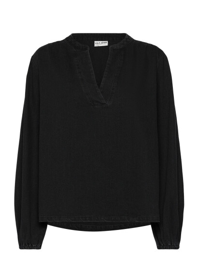 Pulz Jeans Pzmalia V-Neck Blouse - Black - S