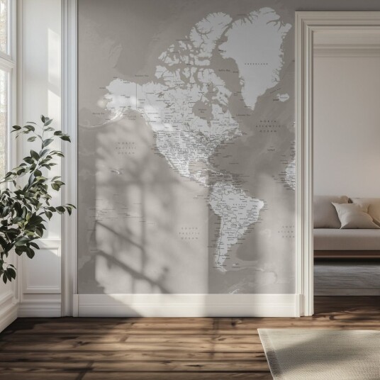 Tapet   Beige verdenskart