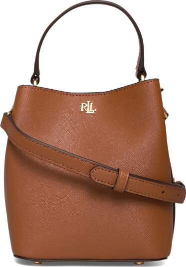 Lauren Ralph Lauren Crosshatch Small Reese Bucket Bag - Brown - ONE SIZE Lauren Ralph Lauren Crosshatch Small Reese Bucket Bag - Brown - ONE SIZE
