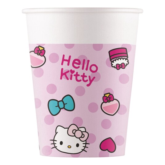 Globos Europe Pappkopper Hello Kitty - 8-pakning