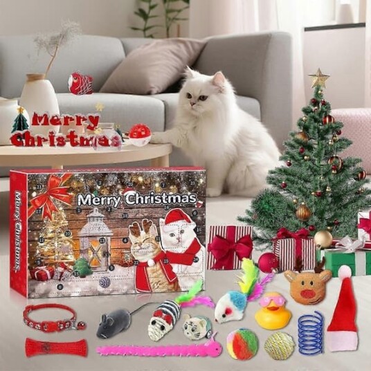 Julekalender for katter 2026 24 delt kalender for katter julekalender med katteleker jule «blindboks» for katter