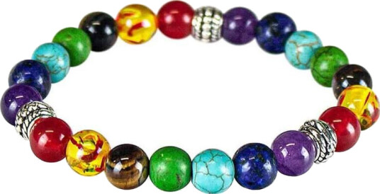 Chakraarmbånd med fargede perler Chakraarmbånd med fargede perler