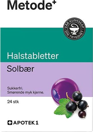 Metode halstabletter solbær 24 stk