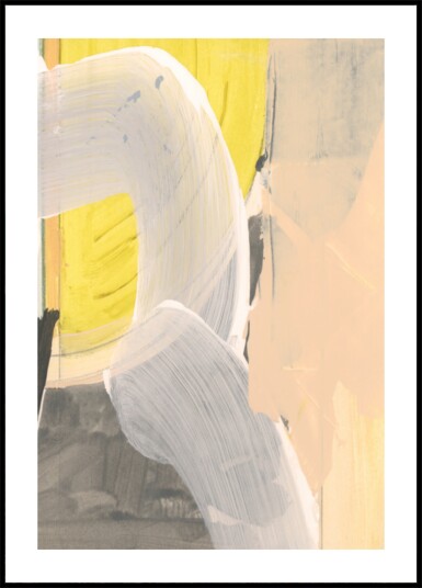 Yellow Abstract Flow Plakat / 30x40