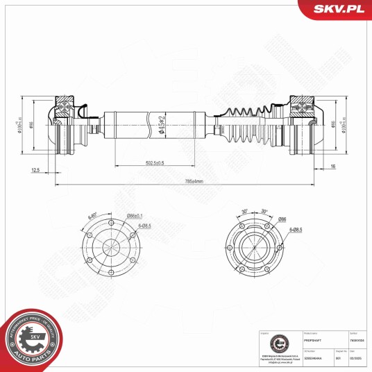 Esen Skv Drivaksel ESEN SKV 76SKV034