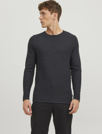 Jack & Jones Jprblumiguel Knit Crew Neck Noos - Grey - XXL Jack & Jones Jprblumiguel Knit Crew Neck Noos - Grey - XXL
