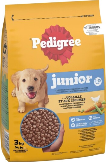 Pedigree Tørrfôr Junior Fjærkre Og Grønnsaker 3 kg Pedigree Tørrfôr Junior Fjærkre Og Grønnsaker 3 kg