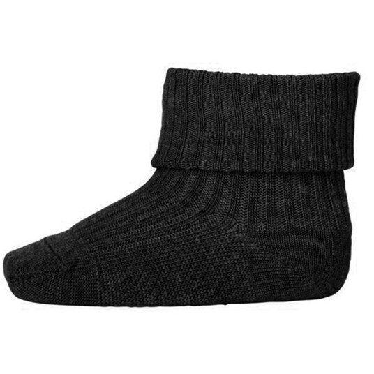 MP 589 Wool Socks Rib 497 Dark Grey 15-16
