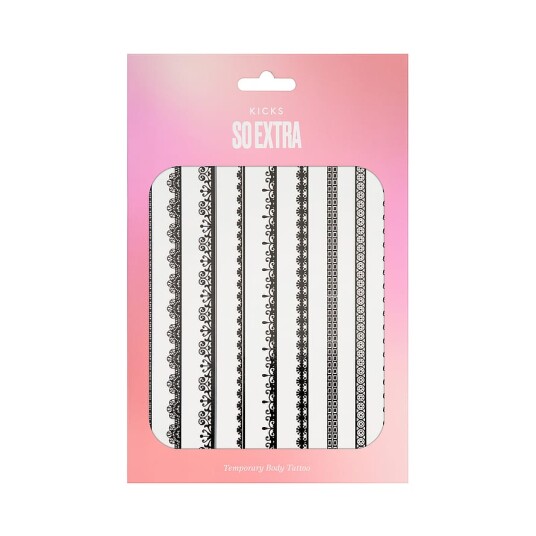 So Extra   Temporary Body Tattoo Black