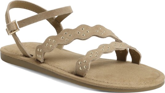 Mango Leather Sandals With Straps Brown 29