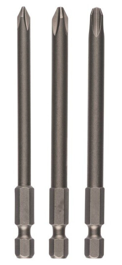 Bosch 3-delers skrutrekkerbits-sett, ekstra hard PH1; PH2; PH3; 152 mm