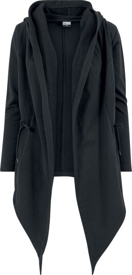 Urban Classics Cardigan - Ladies Hooded Sweat Cardigan - XS til 5XL - Damer - svart