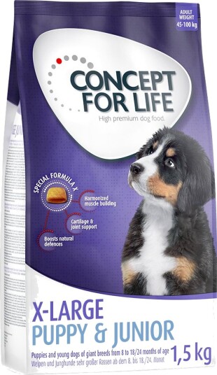 Concept For Life Tørrfôr Puppy X Large & Junior 4 X 1.5 kg