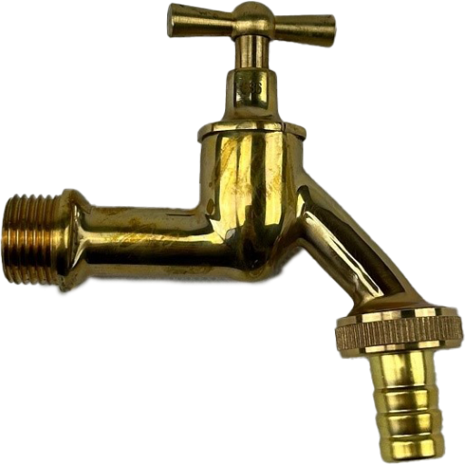 Tappeventil poleret messing 1/2" nippel/nippel