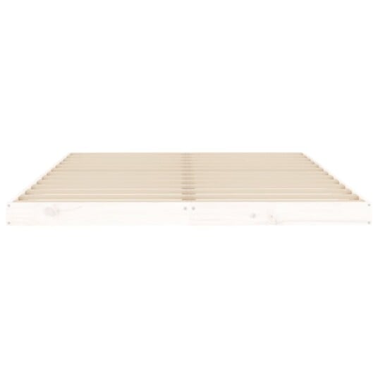 vidaXL Sengeramme hvit 140x190 cm heltre furu 8720845639907