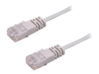 MicroConnect - Nettverkskabel - RJ-45 (hann) til RJ-45 (hann) - 10 m - UTP - CAT 6a - halogenfri, flertrådet, flat - grå