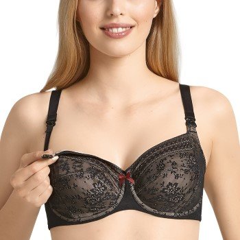 Anita BH Fleur Underwire Nursing Bra Svart polyamid F 70 Dame Anita BH Fleur Underwire Nursing Bra Svart polyamid F 70 Dame
