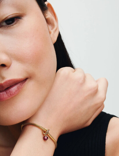 Pandora 14K Gold-Plated Dangle With Salsa Red Crystal - Gold - ONE SIZE