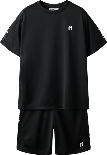 Name It Nkndemu Ss Nreg Shorts Set   Black   110