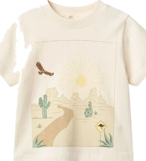 Copenhagen Colors Boys Ss Tee W. Landscape Print Cream 128 Copenhagen Colors Boys Ss Tee W. Landscape Print Cream 128