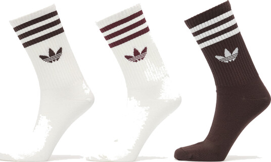 Adidas Originals Sokker 3 pack Off White/Aurora Kaffe/Av Adidas Originals 37/39 Sokker Brun Hvit 37 39