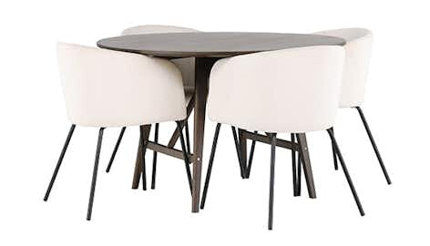 Spisegruppe Venture Home Kaseidon Ø100 cm med 4 stk Berit Stoler