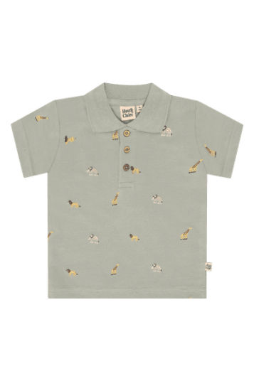 Hust & Claire Adrian Animal t skjorte med krage til barn   iceberg   128