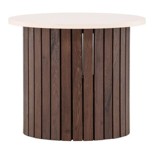 Visingsö hjørnebord Ø52 cm beige.