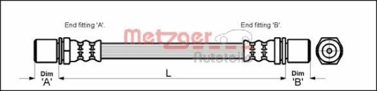 Bremseslange METZGER 4112214