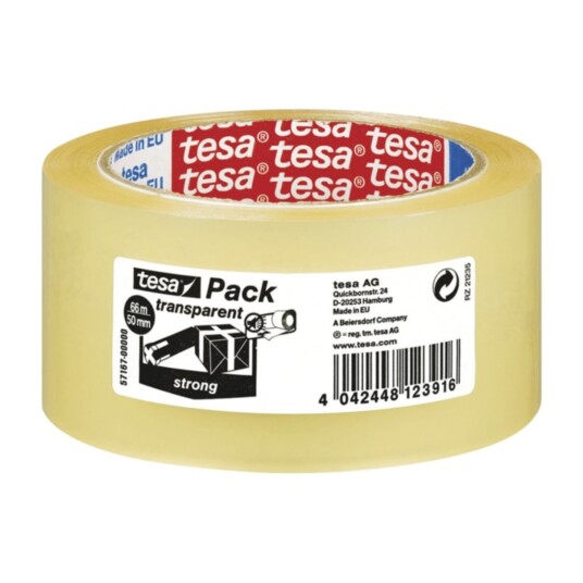 Pakketeip Tesa Strong 66 m x 50 mm transp, 6 stk.