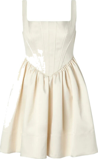 Malina Livia Drop Waist Mini Dress Cream 36 Malina Livia Drop Waist Mini Dress Cream 36