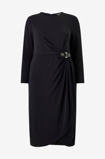 Lauren Ralph Lauren Curve Kjole Str Matte Jersey r knit Svart Lauren Ralph Lauren Curve Kjole Str Matte Jersey r knit Svart