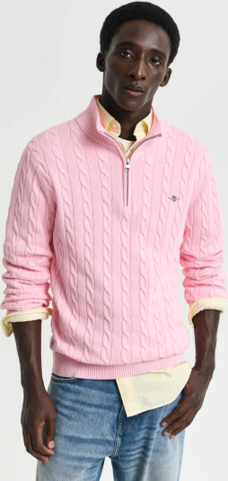 GANT Cotton Cable Half Zip Pink XXXXL GANT Cotton Cable Half Zip Pink XXXXL