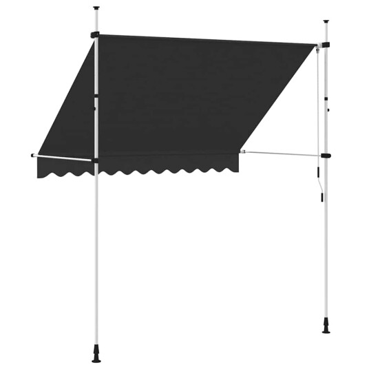 vidaXL Manuell uttrekkbar markise 250 cm antrasitt