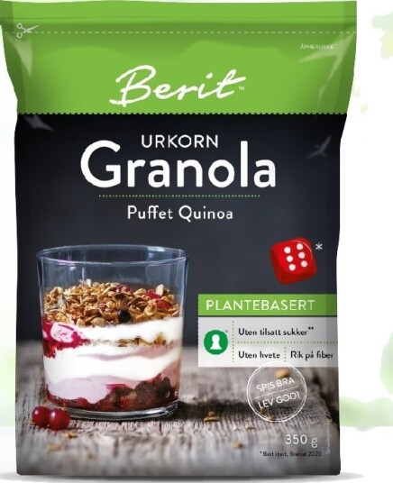 Berit Nordstrand Sukkerfri Granola - Puffet Quinoa Berit Nordstrand Sukkerfri Granola - Puffet Quinoa
