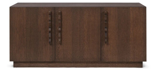 ferm LIVING Unda sidebord 146 x 68 x 50 cm Dark Stained Oak