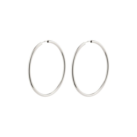 Pilgrim APRIL mellomstore hoop øredobber sølvbelagt Pilgrim APRIL mellomstore hoop øredobber sølvbelagt