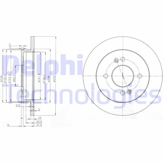 Bremseskive DELPHI BG3981C