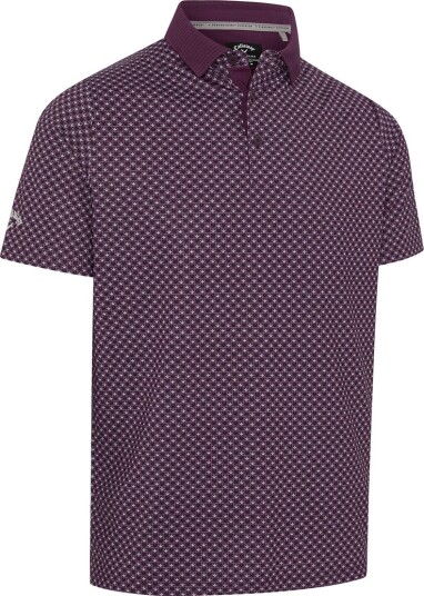 Callaway Fly Birdie Check Polo Golf pologenser herre Italian Plum Medium