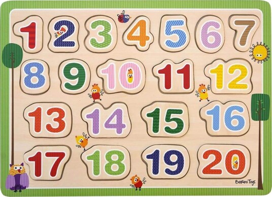 Barbo Classic Wooden 1 2 3 puslespill