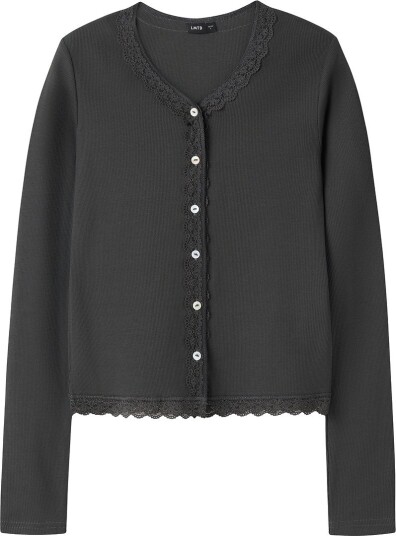 LMTD Cardigan - NlfKanalace - Pirate Black - LMTD - 9-10 år (134-140) - Cardigan - Svart