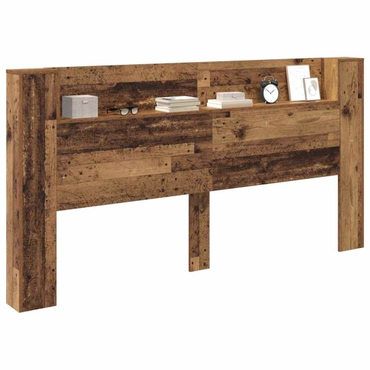 Hodegavl med hylle Gamle tre 200 x 15 x 103,5 cm Konstruert tre