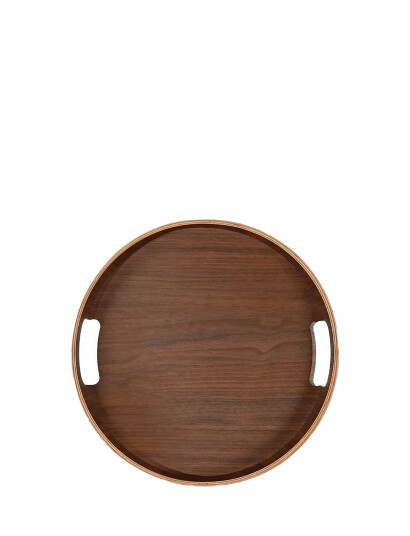 Sagaform Hanna Round Tray - Brown - ONE SIZE
