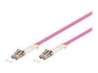 MicroConnect OM4 3m Nettverkskabel LC/UPC Halogenfri Fiolett