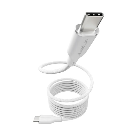 PanzerGlass Empower Magnetic 240W USB-C Kabel 1,5m Hvit PanzerGlass Empower Magnetic 240W USB-C Kabel 1,5m Hvit