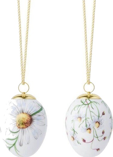 Royal Copenhagen Vårkolleksjon påskeegg 2026 6 cm 2 stk kamilleblomst Royal Copenhagen Vårkolleksjon påskeegg 2026 6 cm 2 stk kamilleblomst