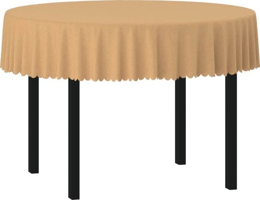 vidaXL Bordduk 5 stk. Rund Beige Ø 180 cm